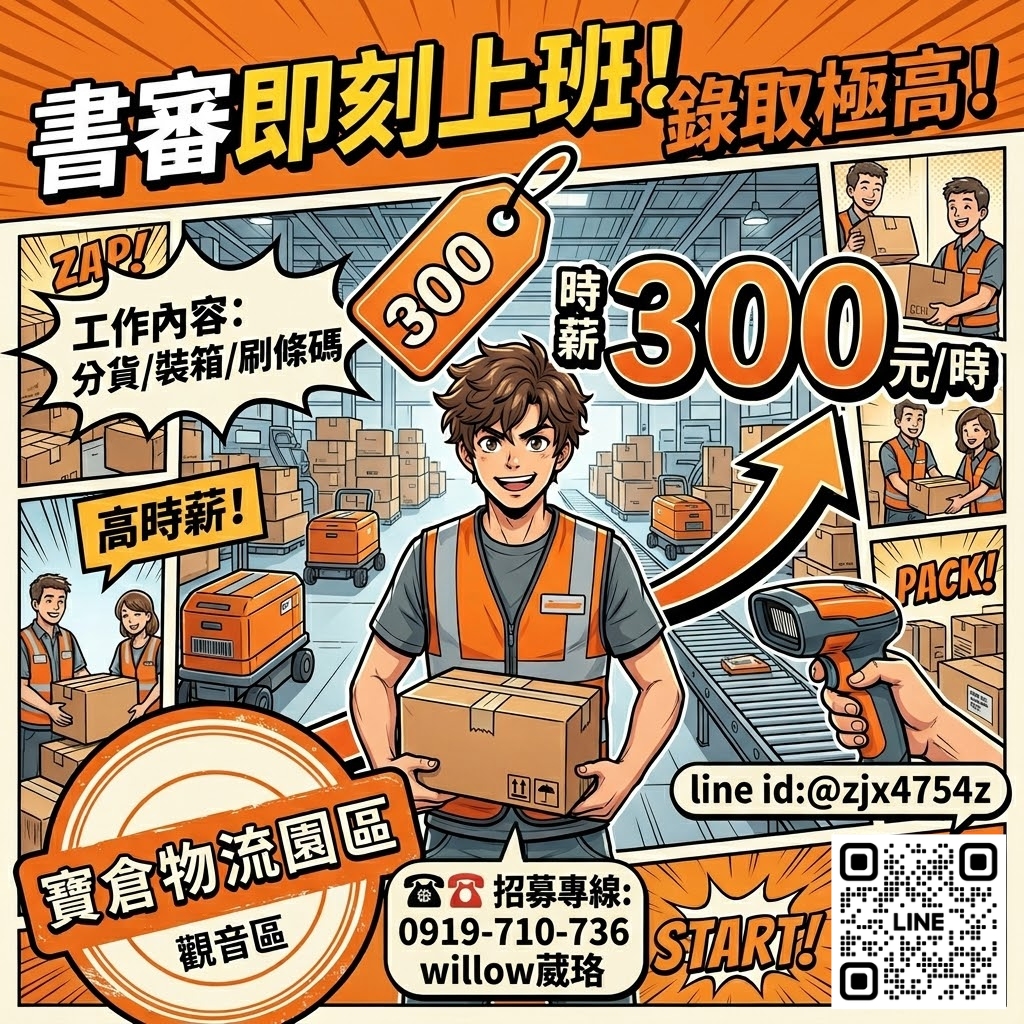 ✨馬上有錢花✨【高時薪230-300】理貨員